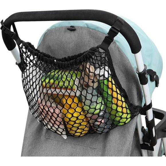 Universal Stroller Organizer Mesh Bag Large Storage Net Baby Stroller Accessorie - Picture 8 of 8